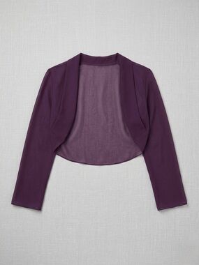🍒3/33$ Purple Cropped Open-Front Sheer Bolero Shrug